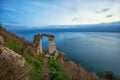 Dramatic sunset at Cape Kaliakra, Bulgaria, Europe Royalty Free Stock Photo