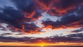 Dramatic Sunset with Clouds Royalty Free Stock Photo