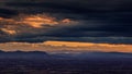 Dramatic Sunset Clouds Vantage View Royalty Free Stock Photo