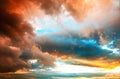 Dramatic sunset cloudscape