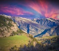 Dramatic sunset on the Col de la Bonette pass