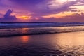 Dramatic Sunset in Kuta beach, Bali, Indonesia