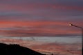 Dramatic sunset landscape at Urla, Izmir, Turkey.