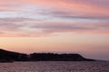 Dramatic sunset landscape at Urla, Izmir, Turkey