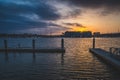 Dramatic Sunset at Marina del Rey Royalty Free Stock Photo