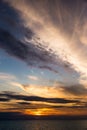 Dramatic Sunset over Adriatic Sea in Italy Royalty Free Stock Photo