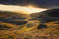 Dramatic Sunset over British Countryside Royalty Free Stock Photo