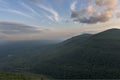 Dramatic Sunset over the Hudson River Valley with Catskill Mountains