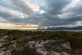 Dramatic sunset over lake in south africa cape town Royalty Free Stock Photo