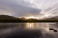 Dramatic sunset over lake in south africa cape town Royalty Free Stock Photo