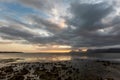 Dramatic sunset over lake in south africa cape town Royalty Free Stock Photo