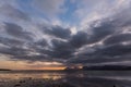 Dramatic sunset over lake in south africa cape town Royalty Free Stock Photo