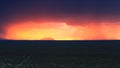 Dramatic sunset over the namibian savanna Royalty Free Stock Photo