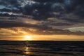 Dramatic sunset over ocean Royalty Free Stock Photo