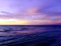 Dramatic sunset over the water on Cuban beach Royalty Free Stock Photo