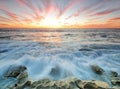 Dramatic Sunset in Perth Beach Royalty Free Stock Photo