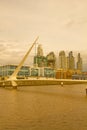 Dramatic sunset in Puerto Madero, Buenos Aires, Argentina Royalty Free Stock Photo