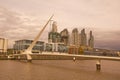 Dramatic sunset in Puerto Madero disctrict. Buenos Aires, Argentina