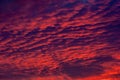 Fiery clouds during a sunset