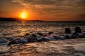 Dramatic sunset on the sea Royalty Free Stock Photo