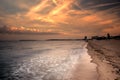 Dramatic sunset on the sea Royalty Free Stock Photo