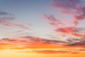 Dramatic sunset sky. Royalty Free Stock Photo