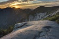 Sunset over Pyramid Peak in the Adirondack Mountains Royalty Free Stock Photo