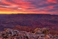 Dramatic sunset sky over Grand Canyon national park on south rim Royalty Free Stock Photo