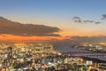 Dramatic after sunset sky over Osaka Royalty Free Stock Photo