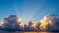 Dramatic Sunset Sky with Sun Rays Breaking Through Dark Clouds 20251228 125034 Royalty Free Stock Photo