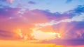 Dramatic sunset sky with vibrant orange, pink, and purple clouds and sun rays Keywords: sunset, sky, clouds Royalty Free Stock Photo