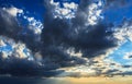 Dramatic sunset stormy cloudscape Royalty Free Stock Photo