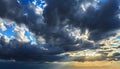 Dramatic sunset stormy cloudscape Royalty Free Stock Photo