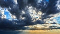 Dramatic sunset stormy cloudscape Royalty Free Stock Photo