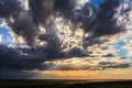 Dramatic sunset stormy cloudscape Royalty Free Stock Photo