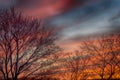dramatic sunset Torrington connecticut spring sky Royalty Free Stock Photo