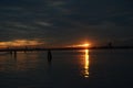 Dramatic sunset in Venice