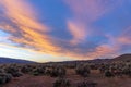 Dramatic sunset with vibrant colors in the Nevada Desert Royalty Free Stock Photo