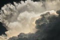 Dramatic Thunderstorm Clouds Develop Directly Overhead in Southern Kansas Royalty Free Stock Photo