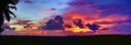 Dramatic Tropical Sunset | Panorama Royalty Free Stock Photo