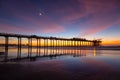 Scripps Pier Dramatic Sunset Horizon Sky La Jolla Shores Beach San Diego Royalty Free Stock Photo