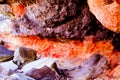 A dramatic and unique RED rock formation in Maui