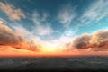 Dramatic vanilla sky for sky replacements with vibrant colors - background stock concepts