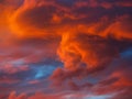 Fiery Sunset Clouds Royalty Free Stock Photo
