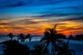 Dramatic vibrant sunset scenery in Key West, Florida Royalty Free Stock Photo