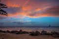 Dramatic vibrant sunset scenery in Key West, Florida Royalty Free Stock Photo