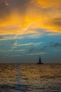 Dramatic vibrant sunset scenery in Key West, Florida Royalty Free Stock Photo