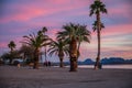 Dramatic vibrant sunset scenery at Lake Havasu, Arizona Royalty Free Stock Photo