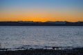 Dramatic vibrant sunset scenery in Lake Havasu, Arizona Royalty Free Stock Photo