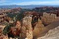 Dramatic view on Amphitheater rocks in Bryce canyon national park Royalty Free Stock Photo